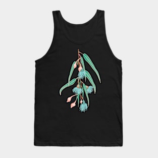 Summer Fun Eucalyptus Pattern - Peach and Teal Color Palette Tank Top